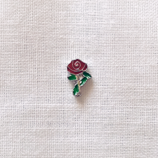 Rose With Stem Charm