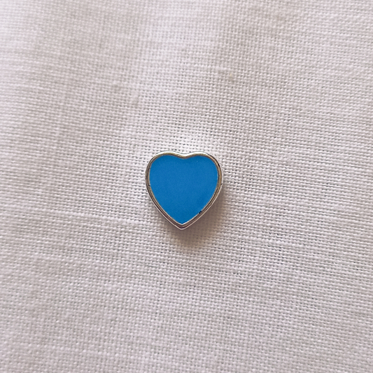 Baby Blue Color Heart Charm