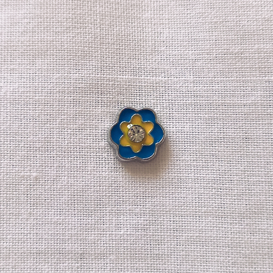 Blue & Yellow Flower Charm