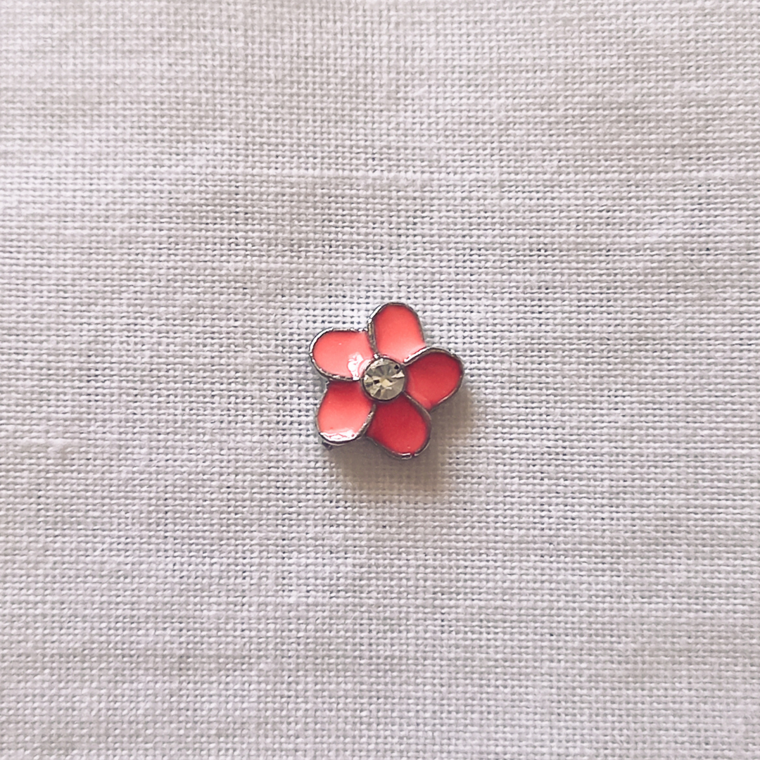 Small Pink Flower Charm