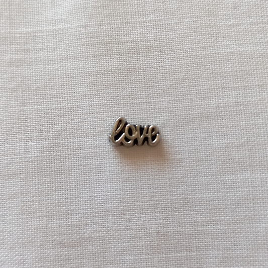 Cursive "Love" Word Charm