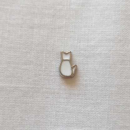 Small White Cat Charm