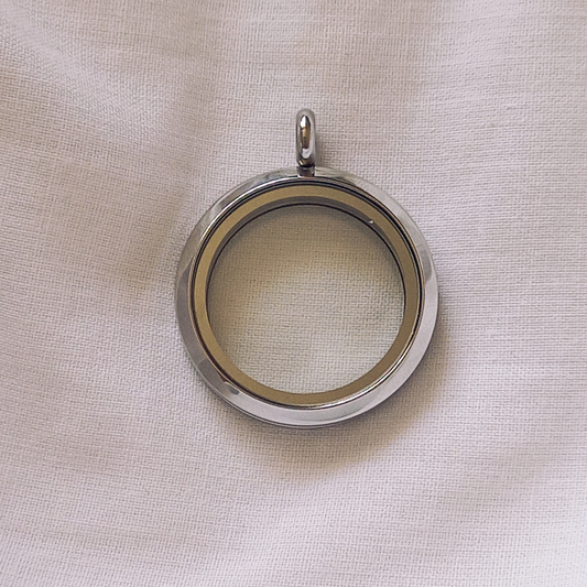 Large Plain Silver Twist Locket