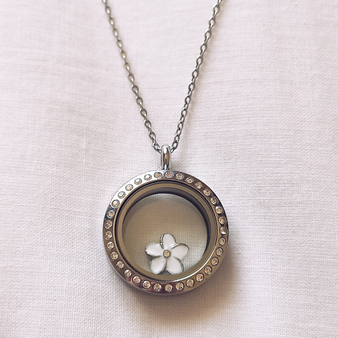 Small White Flower Charm