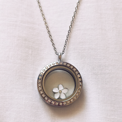 Small White Flower Charm