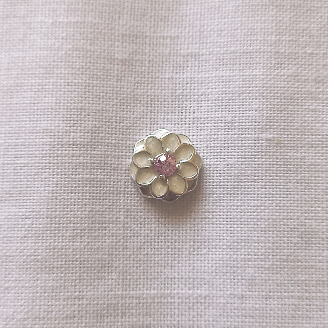 Cream Color Flower Charm