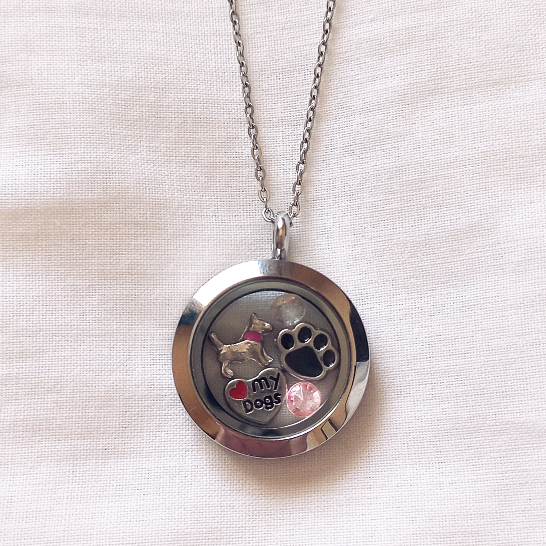 "Dog  Lover" (Pink addition) Pre-Made Locket